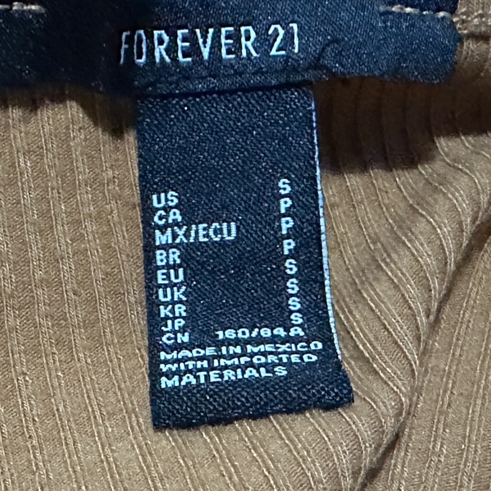 191 Forever 21 | Mexico EUC Rust Ribbed Cutout Long Sleeves Top (Size S) - Picture 5 of 9